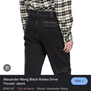 Alexander Wang Black Rodeo Drive Jeans